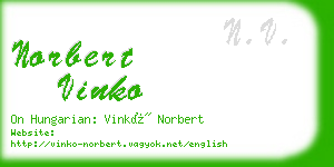 norbert vinko business card